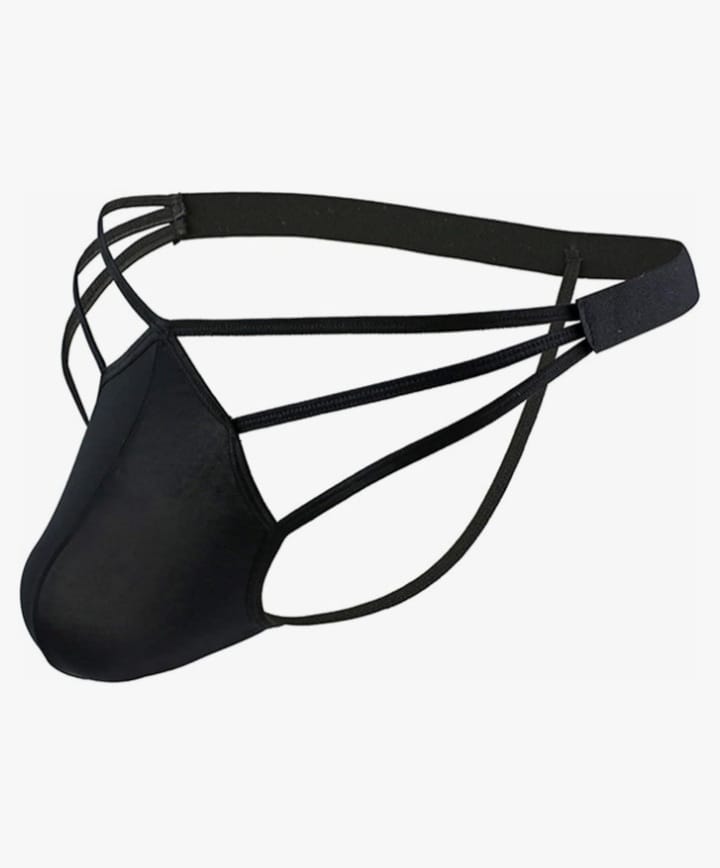 Men's Ice Silk Thong Hollow Out G-Strings Comfortable Breathable Underwear Jockstrap